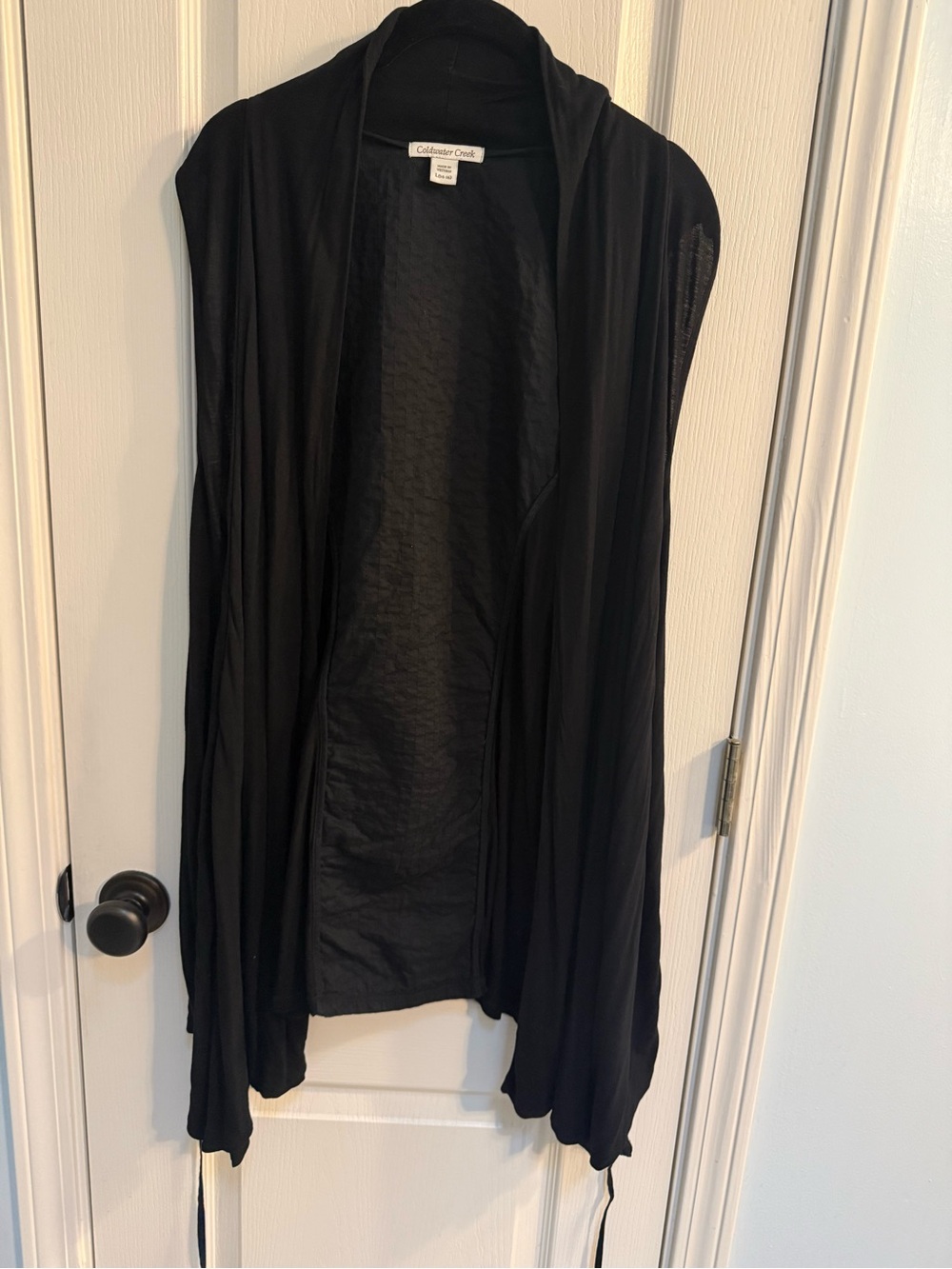 Coldwater Creek Black Open-Front Women's Cardigan